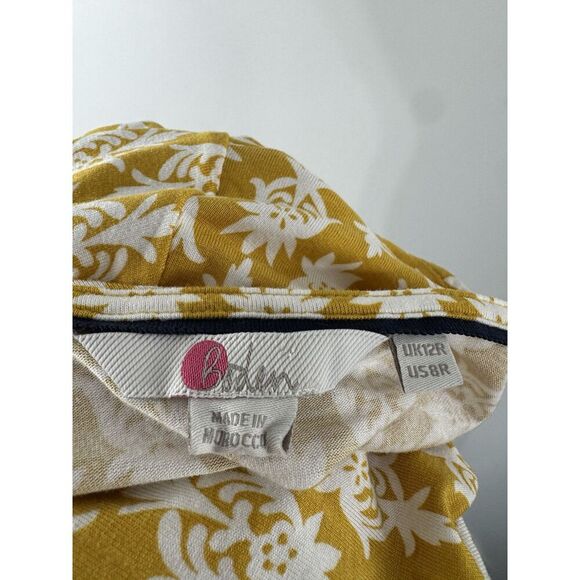 Boden Sz 8 Lola Mini Dress Faux Wrap Casual Brimstone Yellow - Picture 6 of 7